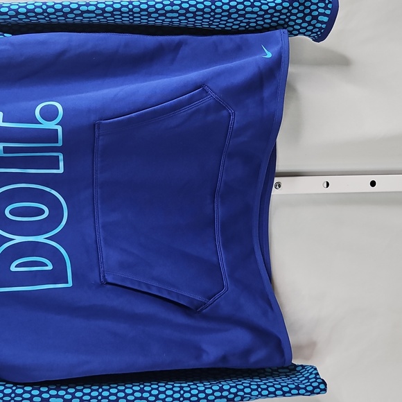 Nike Mens Just Do It Therma-Fit Blue Pullover Hoodie Size Medium - Picture 4 of 7